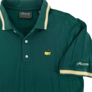 Vintage Masters Collection Golf Polo Shirt Mens Small Mercerized Stripe Trim